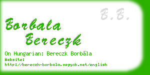 borbala bereczk business card