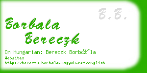 borbala bereczk business card